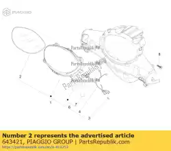 Tutaj możesz zamówić szk? O tablicy przyrz? Dów od Piaggio Group , z numerem części 643421: