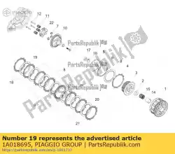 Aqui você pode pedir o disco de embreagem de condução em Piaggio Group , com o número da peça 1A018695: