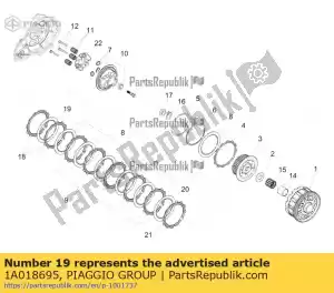 Piaggio Group 1A018695 disco de embreagem de condução - Lado inferior