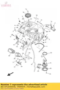 yamaha B67241040000 tankbeugel assy - Onderkant