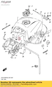 suzuki 4428104K00 poduszka, zbiornik paliwa - Dół