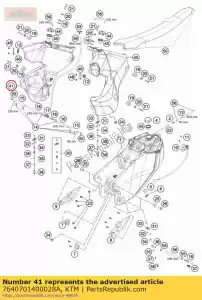 ktm 7640701400028A zbiornik paliwa kpl. przód r / s - Dół