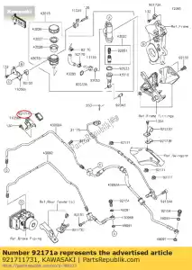 Kawasaki 921711731 braçadeira - Lado inferior