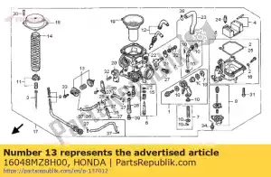 honda 16048MZ8H00 juego de válvulas, corte de aire - Lado inferior