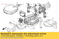 Qui puoi ordinare coperchio, filtro dell'aria da Honda , con numero parte 17221MCSG02: