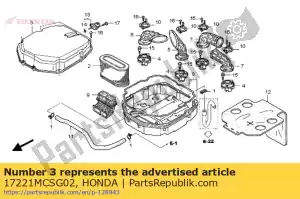 Honda 17221MCSG02 cover, air cleaner - Bottom side