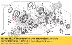 Aqui você pode pedir o circlip, interno, 124,5m em Honda , com o número da peça 90655MGE000: