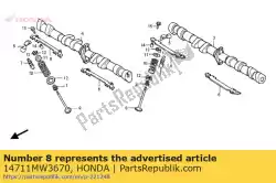 Ici, vous pouvez commander le valve, in. Auprès de Honda , avec le numéro de pièce 14711MW3670: