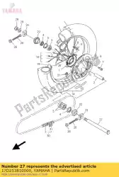 Qui puoi ordinare asse, ruota da Yamaha , con numero parte 17D253810000: