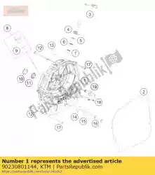 Aquí puede pedir tapa del embrague con tapón de KTM , con el número de pieza 90230801144: