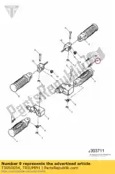 tapschroef van Triumph, met onderdeel nummer T3050054, bestel je hier online: