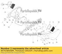 89763800BM, Piaggio Group, Panel boczny lewy moto-guzzi stelvio zgulze00, zgulzg00, zgulzu01 1200 2011 2016 2017, Nowy