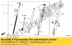 Aquí puede pedir cuello, primavera de Honda , con el número de pieza 51402KYK911:
