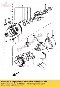 Yamaha 36Y816005000 a.c. générateur assy - La partie au fond