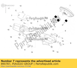 Aprilia 890787, Cover, OEM: Aprilia 890787