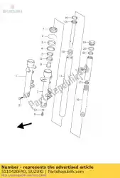 Aqui você pode pedir o amortecedor assy, ?? Para em Suzuki , com o número da peça 5110420FA0: