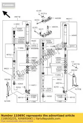 Qui puoi ordinare tappo, valvola di base da Kawasaki , con numero parte 110650235: