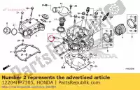 12204HP7305, Honda, guia, válvula (o.s.) honda  trx 420 500 520 2010 2011 2012 2013 2017 2018 2019 2020, Novo