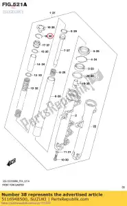 Suzuki 5116948500 anillo, tapón - Lado inferior