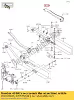 491070106, Kawasaki, tubo de escape-cubierta vn900c7f kawasaki  vn vulcan 900 2006 2007 2008 2009 2010 2011 2012 2014 2015 2016 2017 2018 2019 2020 2021, Nuevo