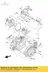 Ici, vous pouvez commander le tuyau, reniflard 1 auprès de Yamaha , avec le numéro de pièce 5UG111660000: