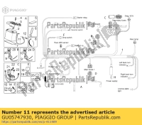 GU05747930, Aprilia, aardingsbatterijkabel, Nieuw