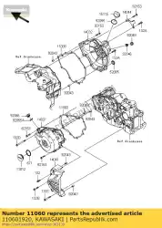 Here you can order the gasket,generator cove el250-f4 from Kawasaki, with part number 110601920: