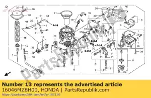 Honda 16046MZ8H00 jeu de soupapes, démarreur - La partie au fond