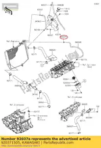 kawasaki 920371505 clamp,tube zx1000-b1 - Bottom side