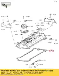 Aqui você pode pedir o junta, tampa da cabeça en650aff em Kawasaki , com o número da peça 110610926: