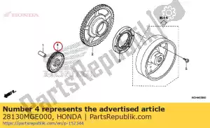 honda 28130MGE000 réducteur, réducteur de démarrage (61t / 11t) - La partie au fond