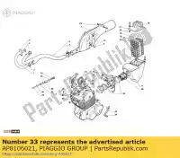 AP8106021, Piaggio Group, palanca cambio Aprilia Tuareg 600, Nuevo