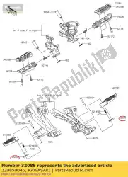 Aquí puede pedir tapón, escalón trasero zr1200-a4h de Kawasaki , con el número de pieza 320850046: