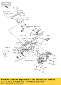 Kawasaki 391560966 pad - Bottom side