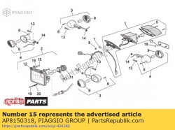 Aprilia AP8150318, Schroef, OEM: Aprilia AP8150318