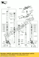 440260100, Kawasaki, garfo dianteiro de mola kawasaki zx6r ninja p zx 6r 600 , Novo