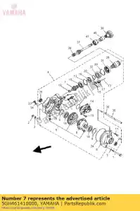 Yamaha 5GH461410000 pinhão, acionamento 2 - Lado inferior