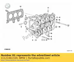 Here you can order the cylinder head, black from BMW, with part number 11121461169: