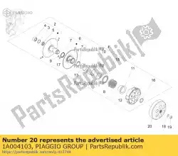 Here you can order the kupplungstrommel from Piaggio Group, with part number 1A004103: