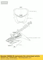 560697706, Kawasaki, patroon, lijkwade, upp, lh klx125cf kawasaki klx 125 2015, Nieuw