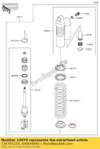 kawasaki 130701233 guide, ressort kx80-r1 - La partie au fond