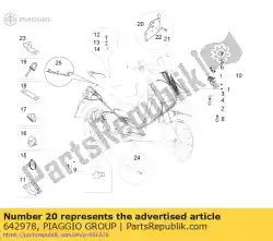 Aquí puede pedir soporte con u. P. De Piaggio Group , con el número de pieza 642978: