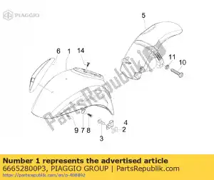 Piaggio Group 66652800P3 front mudguard - Bottom side