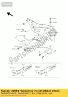 360105466KE, Kawasaki, côté couvercle, gauche, vert / w kawasaki zxr 400, Nouveau