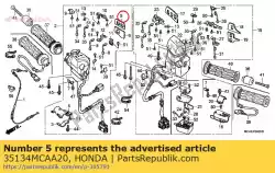 Here you can order the plate, ornament (a) from Honda, with part number 35134MCAA20: