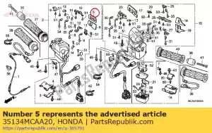 Honda 35134MCAA20 plate, ornament (a) - Bottom side