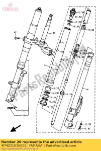 Yamaha 4FM231030000 ensemble de fourche avant (droite) - La partie au fond