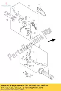 suzuki 5743032C10 heurtoir - La partie au fond