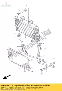 Suzuki 1665027E10 garde, refroidisseur d'huile - La partie au fond