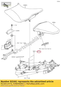 kawasaki 921611473 demper ex300adf - Onderkant